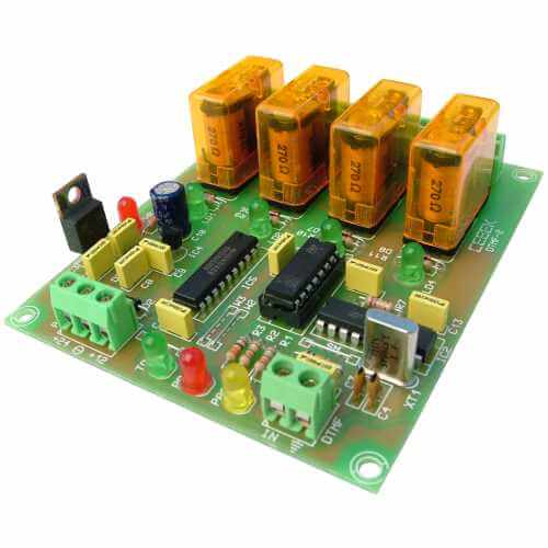 Cebek DTMF-2 (CDTMF2) - 4-Channel DTMF Receiver Relay Module